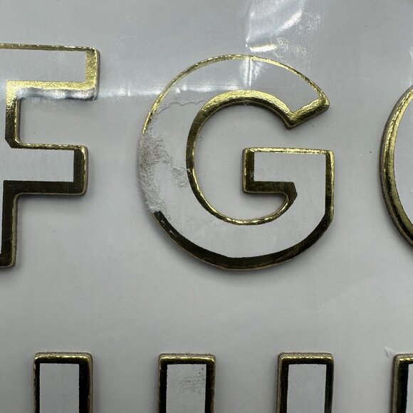 Alphabet Stickers Thickers Gold Foil Alphabet Letters & Numbers Scrapbooking - Picture 6 of 7